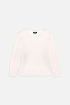 100% cashmere mchelsea sweater ecru woman