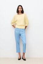 Joan oversized sweater pastel yellow woman