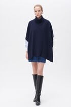 helise poncho navy blue woman