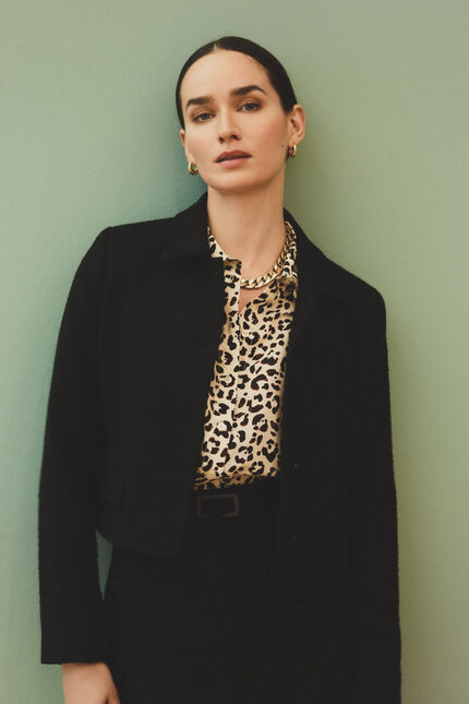 Veste Voyelle Tweed noir femme