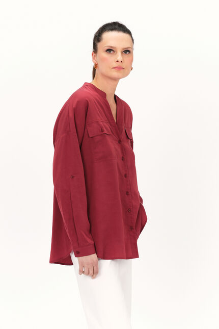 Chemise cesare marron fonce femme