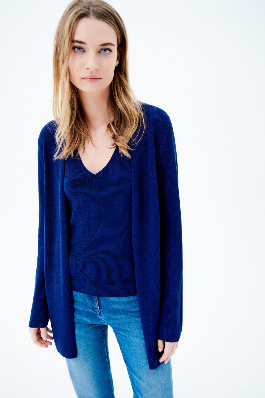 Minorque sweater navy blue woman