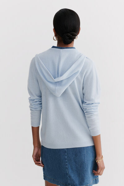 gilet basile b bleu ciel femme