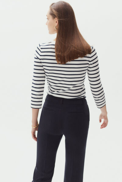 pantalon clement bleu marine femme