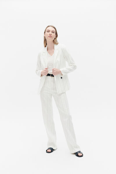 Blazer sandra ecru femme