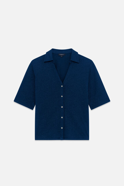 T-shirt Tevelina bleu marine femme