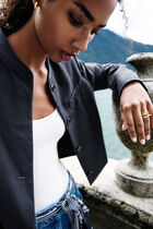 Viaduc jacket navy blue woman