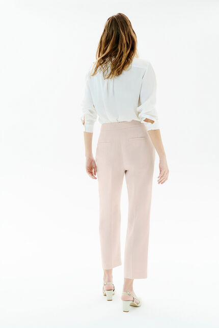 Pantalon pencette rose clair femme