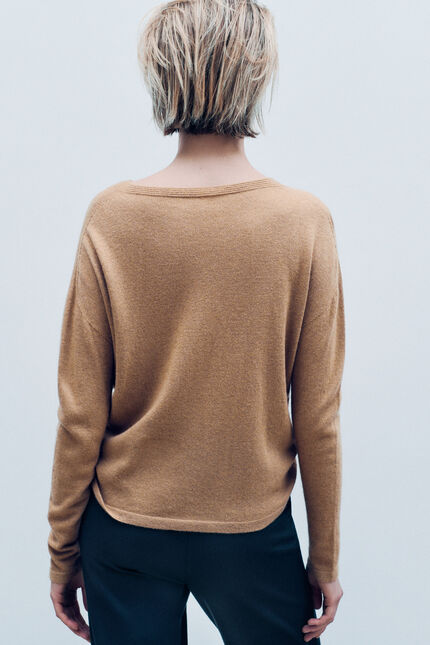 Pull Mlindsay made in Italy camel femme