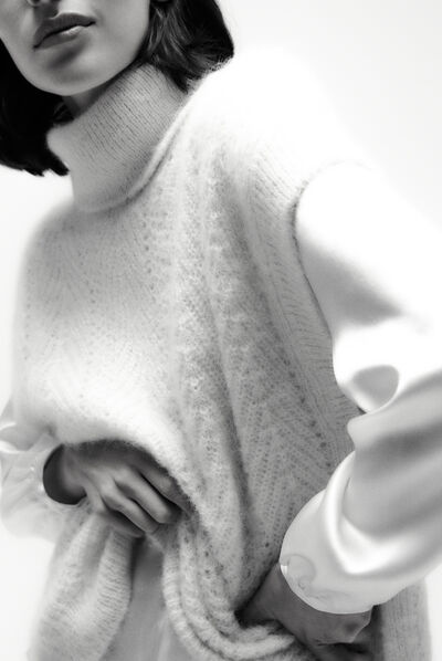 Pull mfiona ivoire femme
