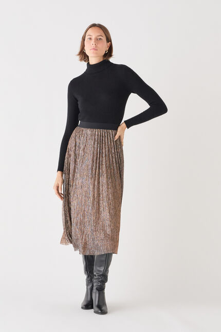 Jupe jappy couleur cuivre femme