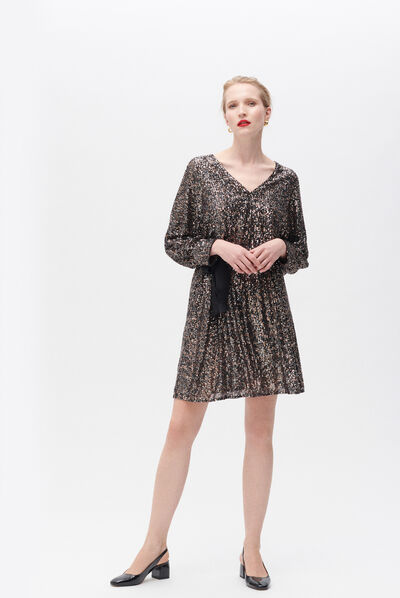 Robe rawen noir femme