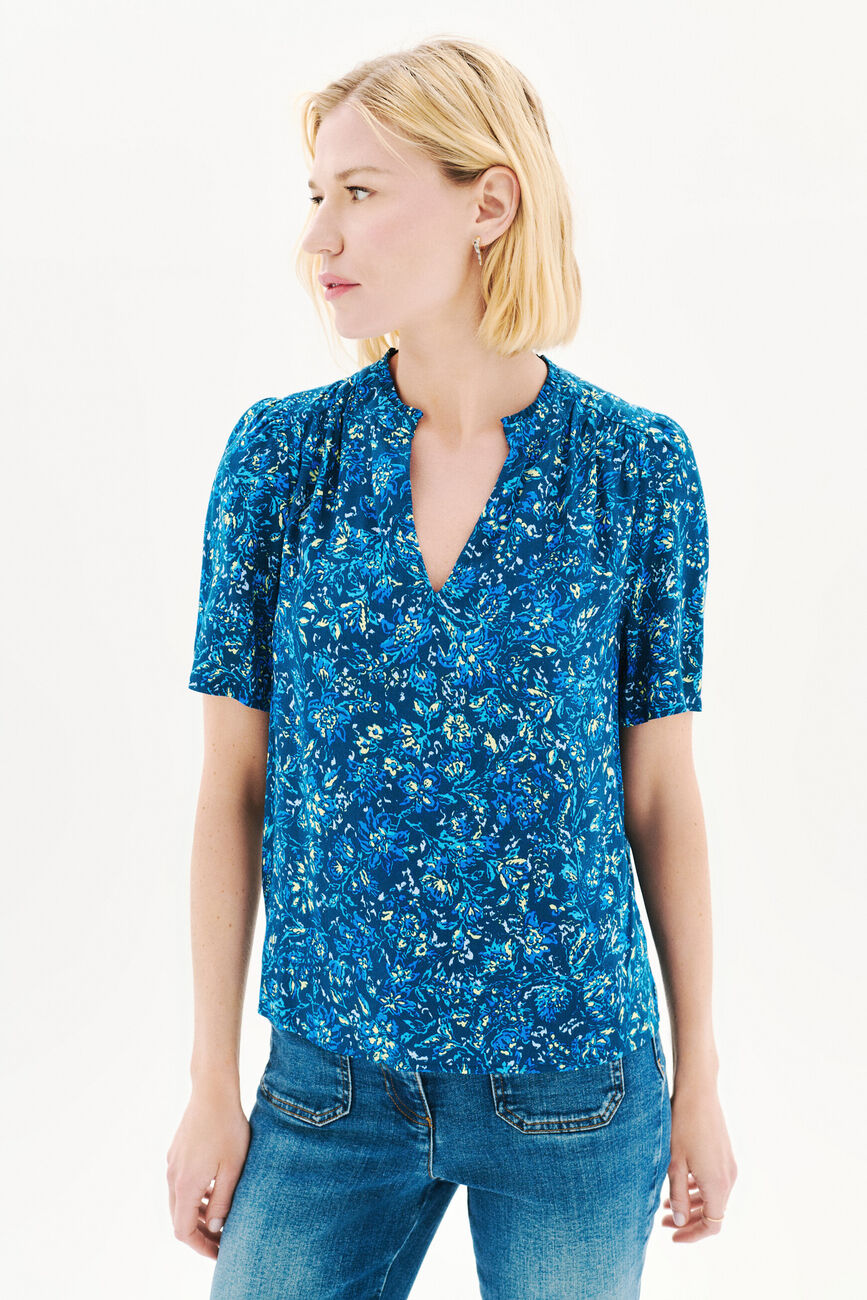 Blouse Chimen bleu marine femme