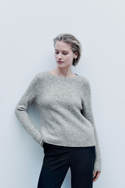 Pull Beverly made in Italy gris clair femme