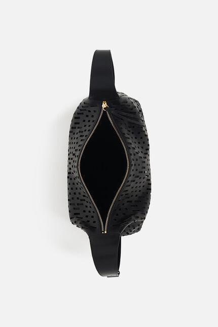 Sac Soalia en cuir noir femme