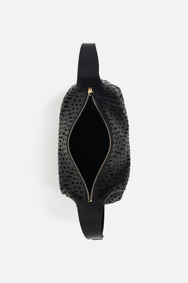 Sac Soalia en cuir noir femme