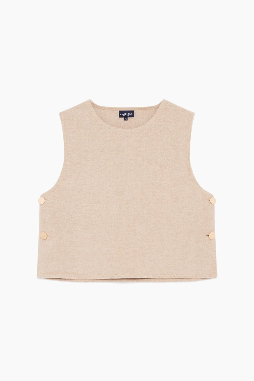 Poncho Heline creme femme
