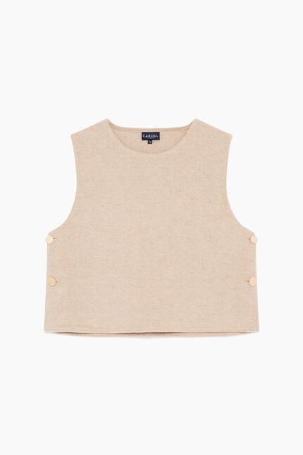 Poncho Heline creme femme