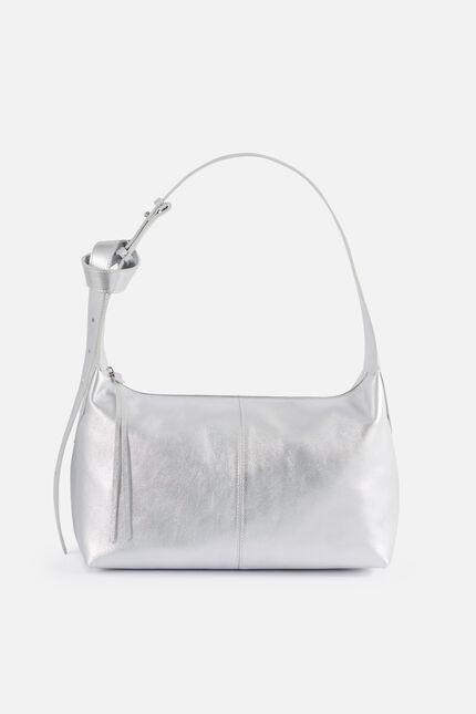 Bolso soane2 en cuir naturel gris plata mujer