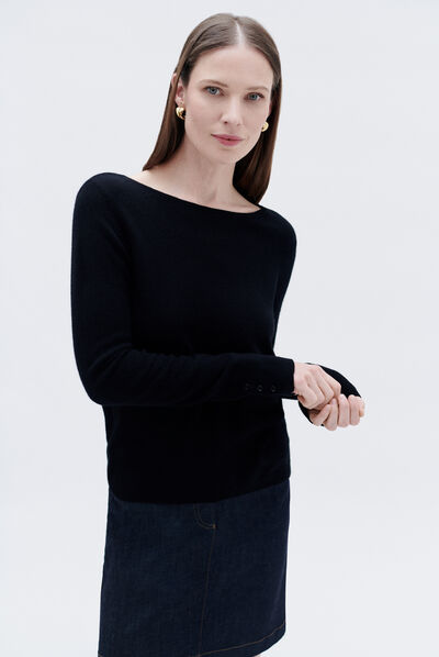 Pull mzoan noir femme
