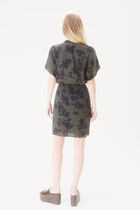 Rash dress khaki green woman