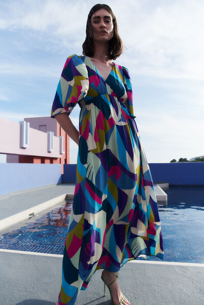 Robe ari violet femme