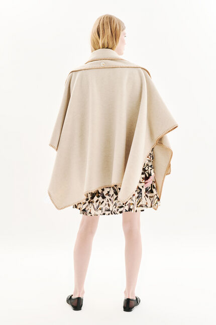 Poncho Hester creme femme