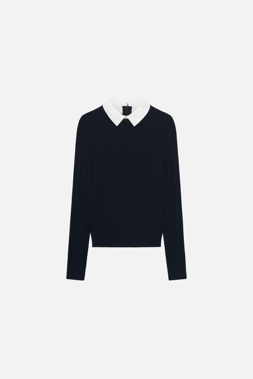 Jersey Mpatty azul marino mujer