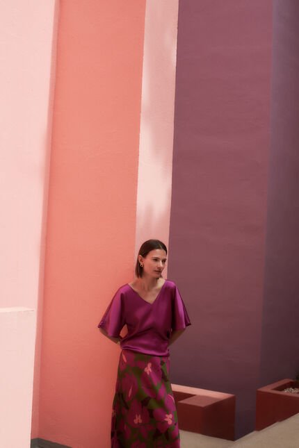 Blouse cselma violet clair femme