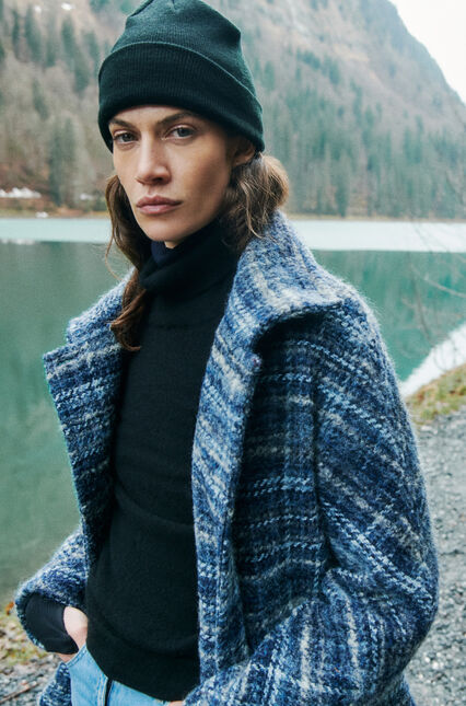 Manteau gabino bleu ciel femme