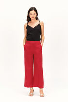 100% linen pandi trousers light red woman