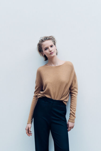 Pull Mlindsay made in Italy camel femme