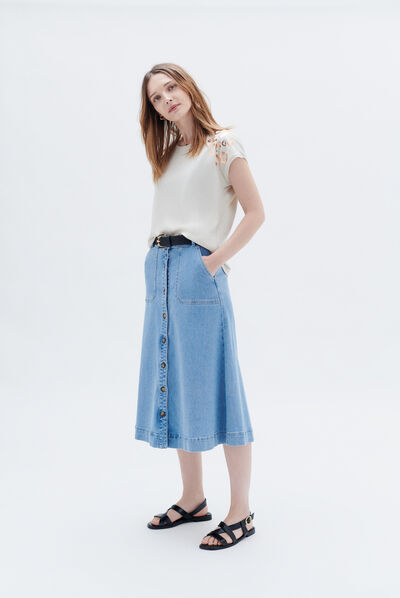T-shirt tdelta ecru femme