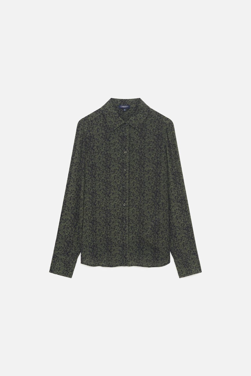 Camicia Cleony verde cachi donna