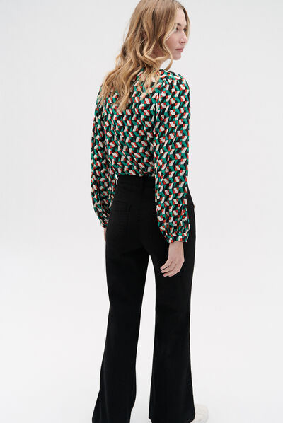 pantaloni lazzaro nero donna
