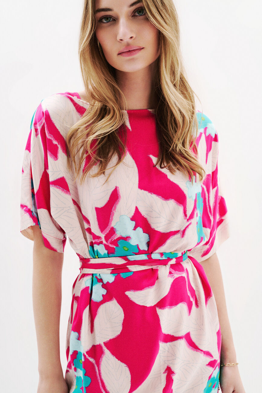 Robe Rscarf rose fushia femme