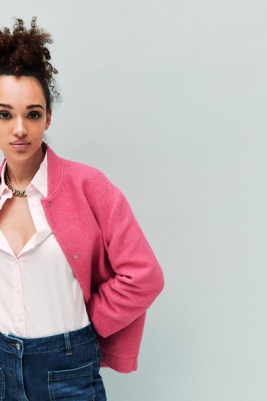 gazelle coat pink woman