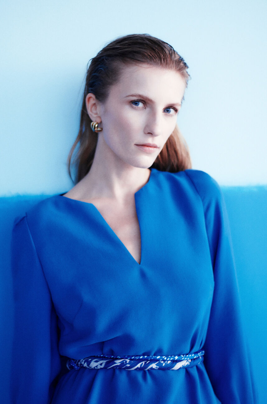 robe frances bleu electrique femme