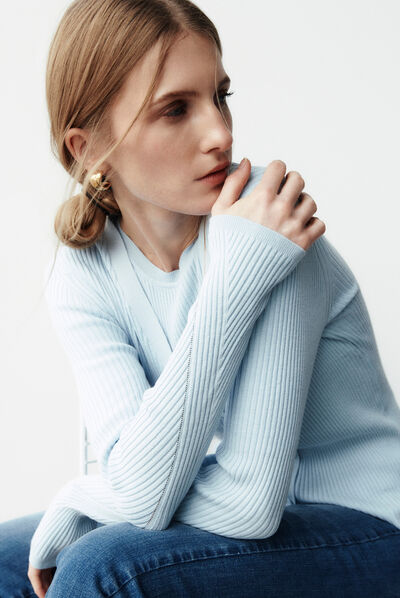 gilet jules bleu ciel femme