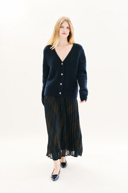 Gilet Mdonatella bleu marine femme