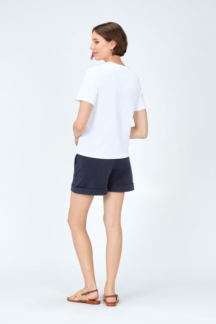 T-shirt thugo bianco donna