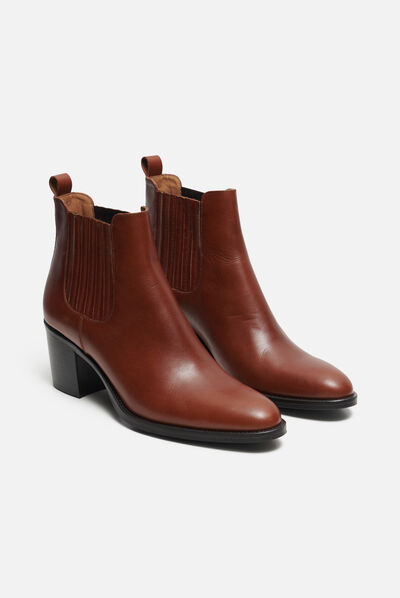 Bottines echupa marron cognac femme
