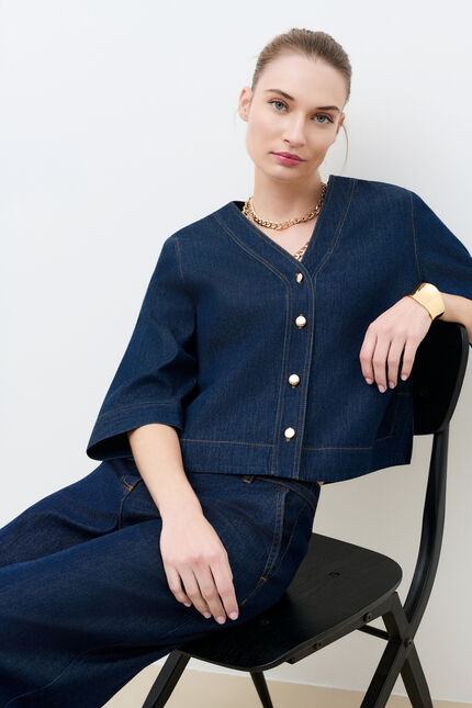 Chemise Calisa denim double stone femme