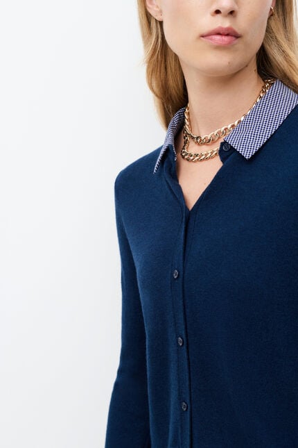 Pull Mlenny bleu marine femme