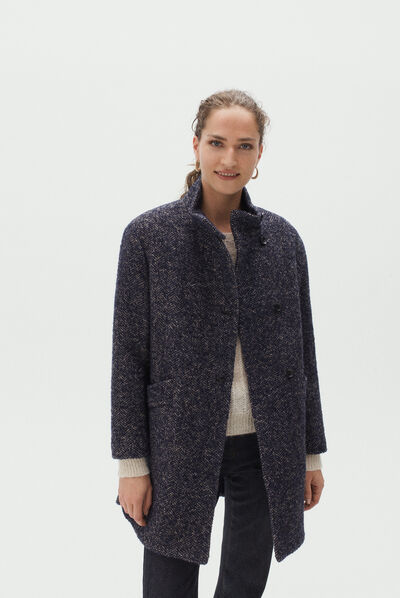 manteau clark bleu marine femme