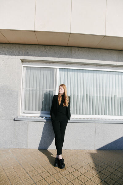 pantalon sidiki uni noir femme