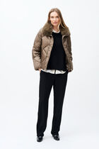 Gavony coat taupe woman