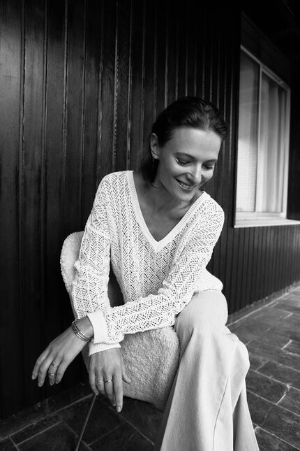 Pull menzo ecru femme