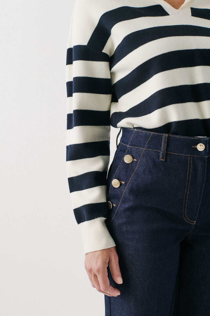 Pantalon pdelhobo denim double stone femme