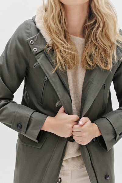parka electra vert kaki femme